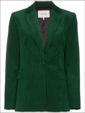 Frame Denim Emerald Green Corduroy Blazer